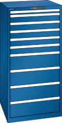 Schubladenschrank 10 Schubladen 717x725x1450 RAL 5010 Lista 36x36E 78.314.090