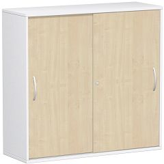 Schiebetrenschrank Oberboden 25 mm, mit Standfen, abschliebar, 1200x425x1182, Ahorn/Wei