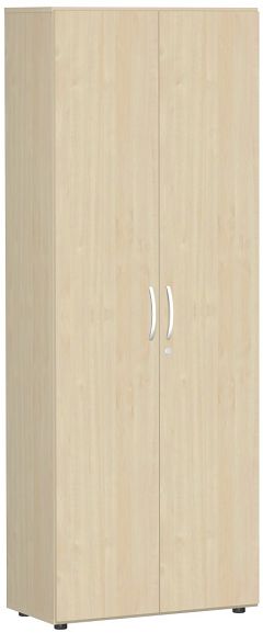 Flgeltrenschrank mit Standfen, inkl. Trdmpfer, abschliebar, 800x420x2160, Ahorn/Ahorn