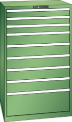 Schubladenschrank 9 Schubladen 870x725x1450 RAL 6011 Lista 45x36E 78.706.030