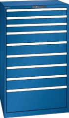 Schubladenschrank 9 Schubladen 870x725x1450 RAL 5010 Lista 45x36E 78.706.090