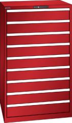 Schubladenschrank 9 Schubladen 870x725x1450 RAL 3003 Lista 45x36E 78.710.070