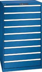 Schubladenschrank 9 Schubladen 870x725x1450 RAL 5010 Lista 45x36E 78.710.090