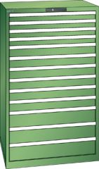 Schubladenschrank 13 Schubladen 870x725x1450 RAL 6011 Lista 45x36E 78.717.030