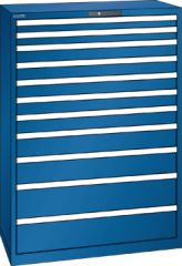 Schubladenschrank 11 Schubladen 1023x572x1450 RAL 5010 Lista 54x27E 78.775.090