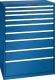 Schubladenschrank 9 Schubladen 1023x725x1450 RAL 5010 Lista 54x36E 78.296.090