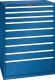 Schubladenschrank 9 Schubladen 1023x725x1450 RAL 5010 Lista 54x36E 78.297.090