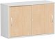 Schiebetrenschrank Oberboden 25 mm, mit Standfen, abschliebar, 1200x425x798, Buche/Lichtgrau