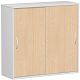 Schiebetrenschrank Oberboden 25 mm, mit Standfen, abschliebar, 1200x425x1182, Buche/Lichtgrau